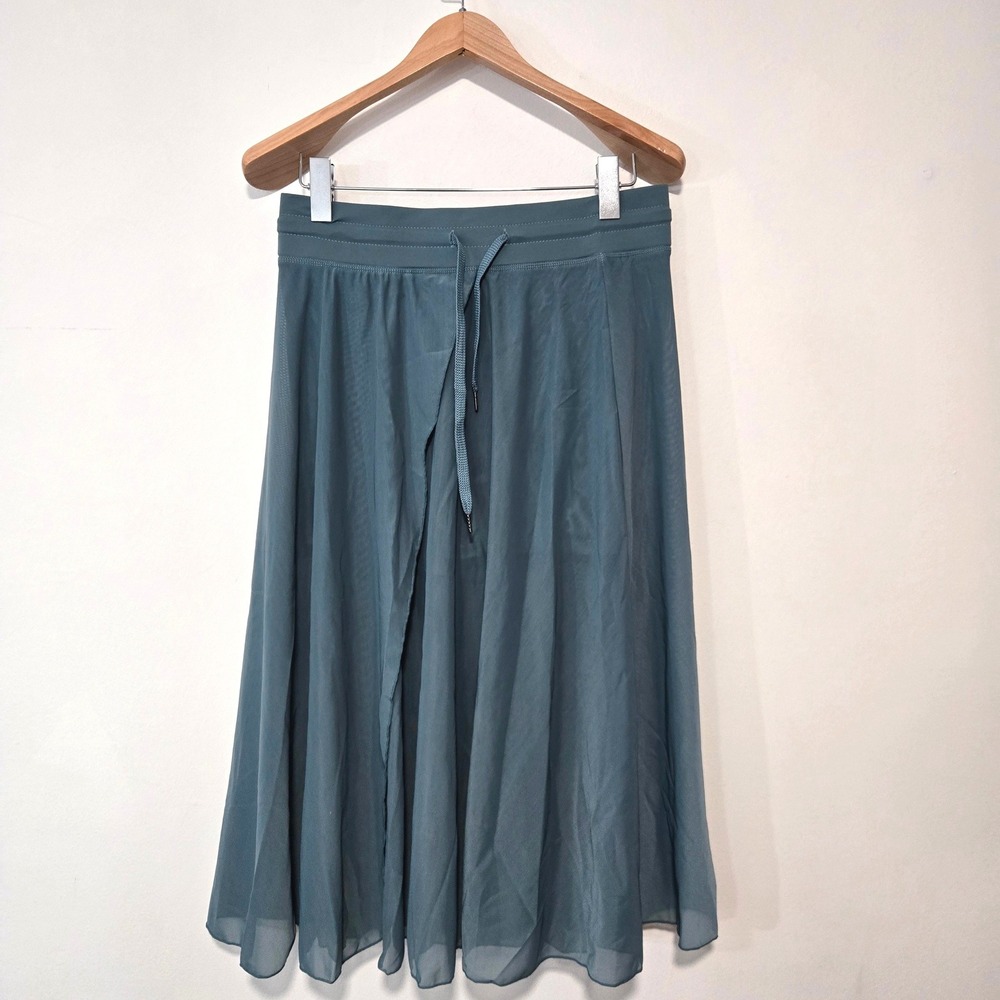 Halara Play it My Way Mesh Skort Women Large Blue Sheer Overlay Active Skirt